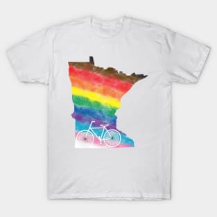 Minnesota LGBTQIA Bicycle Progress Pride T-Shirt